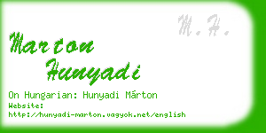 marton hunyadi business card