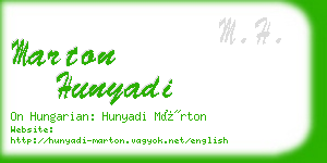 marton hunyadi business card